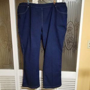 Just My Size JMS Ladies Blue Denim Stretch Pull-on Jeans